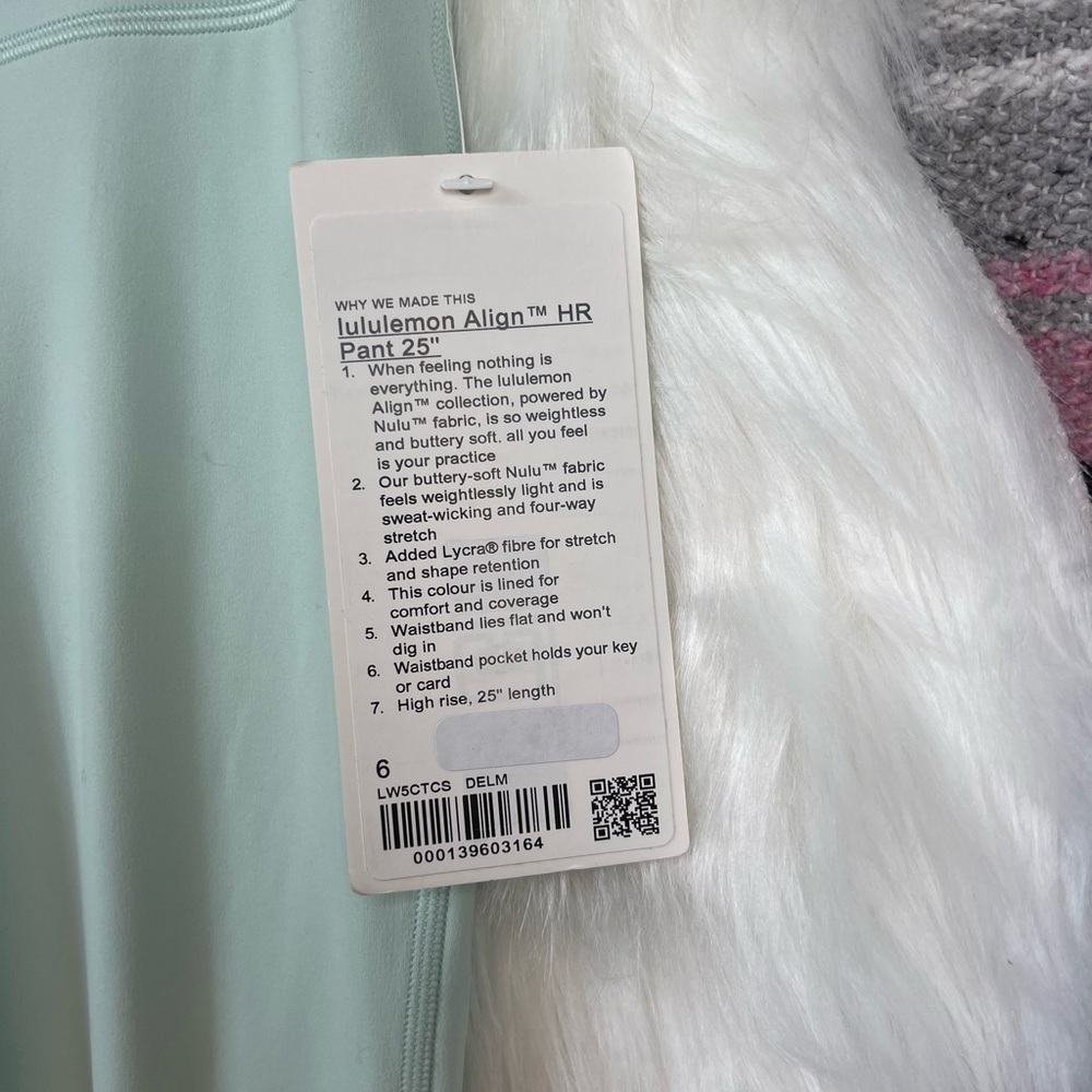 NWT • Lululemon •  ‘Align 25” Yoga Pang • Mint • 6 - Picture 5 of 9